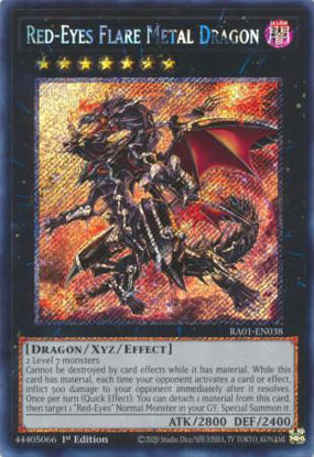 Red-Eyes Flare Metal Dragon - RA01-EN038 - (V.4 - Platinum Secret Rare) 1st Edition