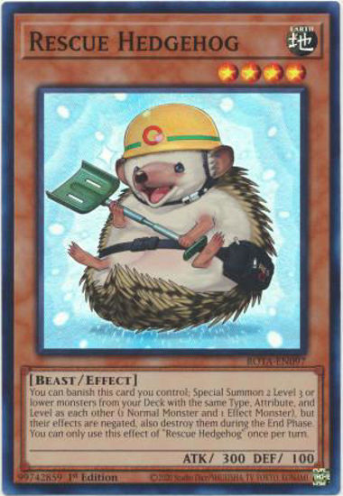 Rescue Hedgehog - ROTA-EN097 - Super Rare 1st Edition