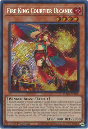 Fire King Courtier Ulcanix - ROTA-EN098 - Secret Rare 1st Edition