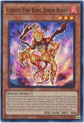 Cursed Fire King Doom Burst - ROTA-EN099 - Super Rare 1st Edition