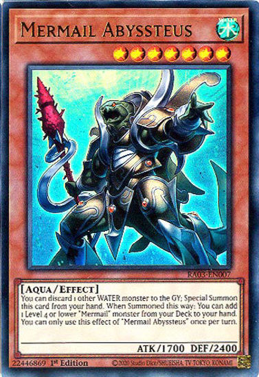 Mermail Abyssteus - RA03-EN007 - Ultra Rare 1st Edition