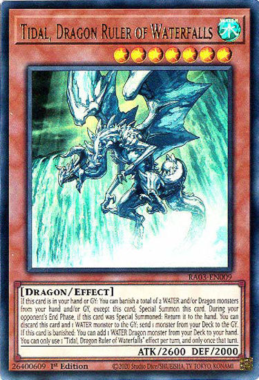 Tidal, Dragon Ruler of Waterfalls - RA03-EN009 - Ultra Rare 1st Edition