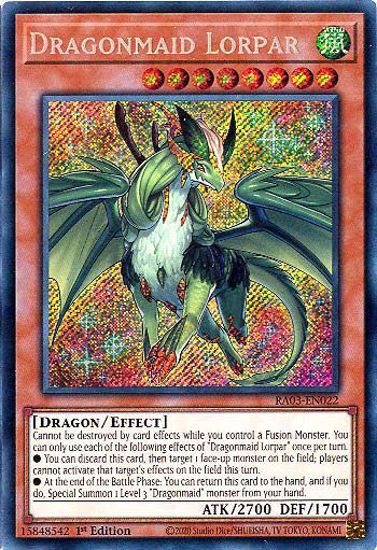 Dragonmaid Lorpar - RA03-EN022 - Secret Rare 1st Edition