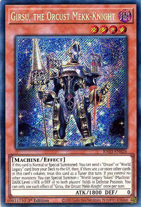 Girsu, the Orcust Mekk-Knight - RA03-EN026 - Secret Rare 1st Edition