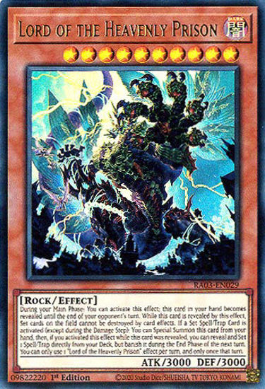 Lord of the Heavenly Prison - RA03-EN029 - Ultra Rare 1st Edition