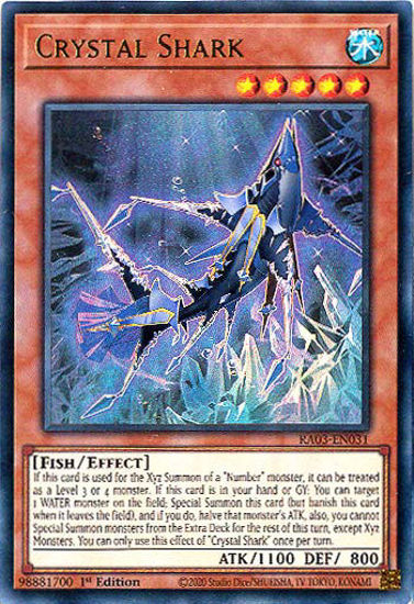 Crystal Shark - RA03-EN031 - Ultra Rare 1st Edition