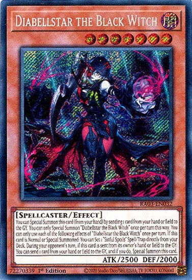 Diabellstar the Black Witch - RA03-EN032 - Secret Rare 1st Edition