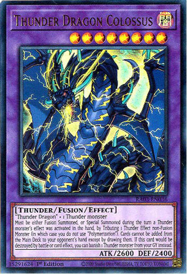 Thunder Dragon Colossus - RA03-EN036 - Ultra Rare 1st Edition