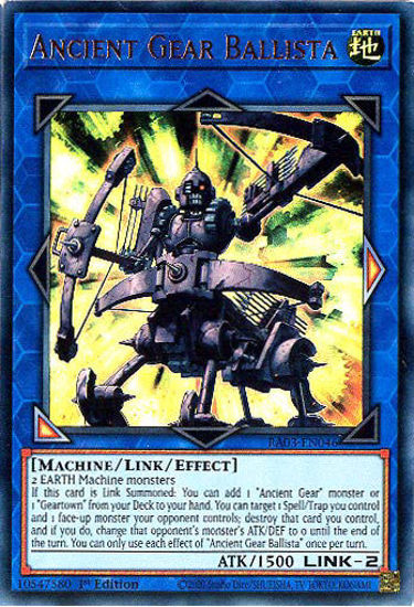 Ancient Gear Ballista - RA03-EN046 - Ultra Rare 1st Edition