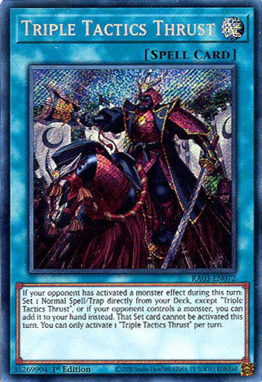 Triple Tactics Thrust - RA03-EN072 - Secret Rare 1st Edition