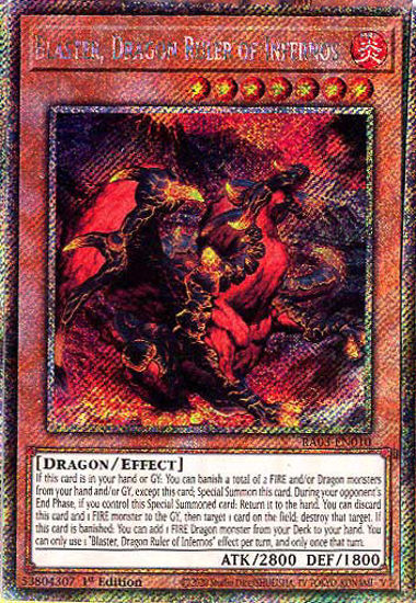 Blaster, Dragon Ruler of Infernos - RA03-EN010 - Platinum Secret Rare 1st Edition