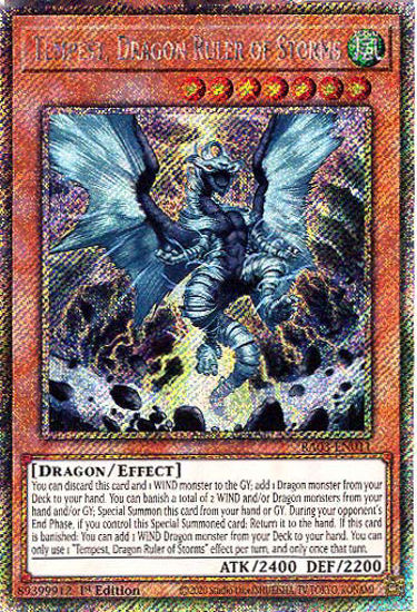 Tempest, Dragon Ruler of Storms - RA03-EN011 - Platinum Secret Rare 1st Edition