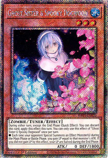 Ghost Sister & Spooky Dogwood - RA03-EN020 - Platinum Secret Rare 1st Edition