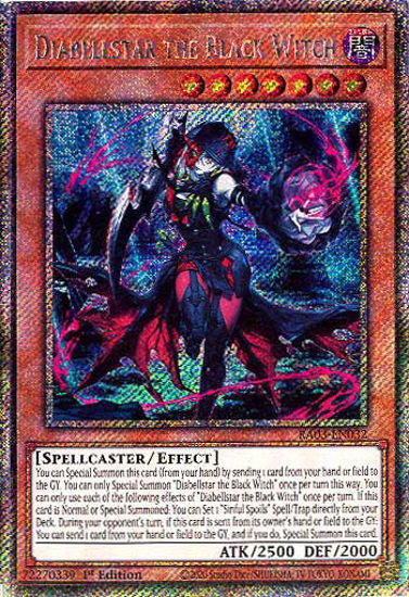 Diabellstar the Black Witch - RA03-EN032 - Platinum Secret Rare 1st Edition