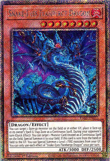 Snake-Eyes Flamberge Dragon - RA03-EN033 - Platinum Secret Rare 1st Edition