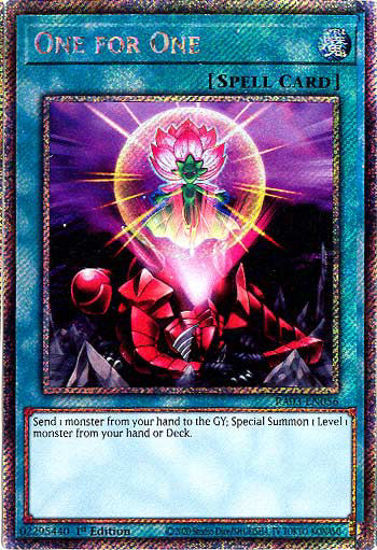 One for One - RA03-EN056 - Platinum Secret Rare 1st Edition