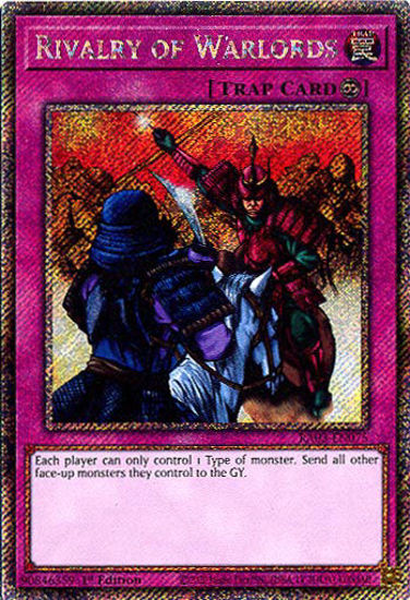 Rivalry of Warlords - RA03-EN075 - Platinum Secret Rare 1st Edition