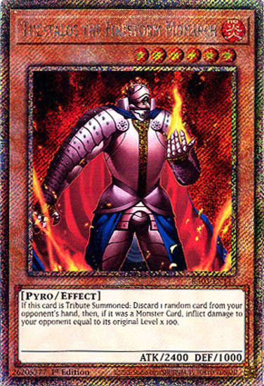 Thestalos the Firestorm Monarch - RA03-EN143 - Platinum Secret Rare 1st Edition