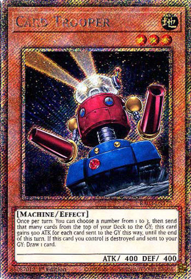 Card Trooper - RA03-EN172 - Platinum Secret Rare 1st Edition