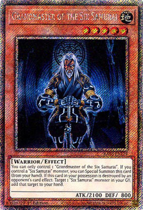 Grandmaster of the Six Samurai - RA03-EN174 - Platinum Secret Rare 1st Edition