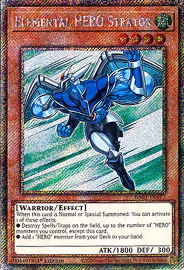 Elemental HERO Stratos - RA03-EN177 - Platinum Secret Rare 1st Edition