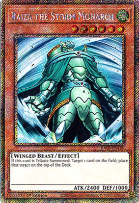 Raiza the Storm Monarch - RA03-EN180 - Platinum Secret Rare 1st Edition