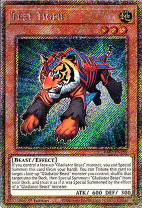 Test Tiger - RA03-EN189 - Platinum Secret Rare 1st Edition