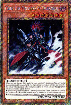 Gorz the Emissary of Darkness - RA03-EN210 - Platinum Secret Rare 1st Edition