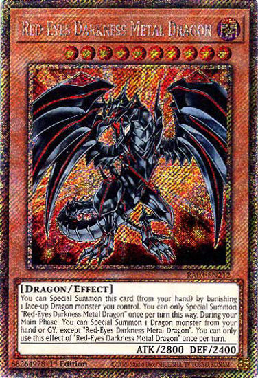 Red-Eyes Darkness Metal Dragon - RA03-EN212 - Platinum Secret Rare 1st Edition