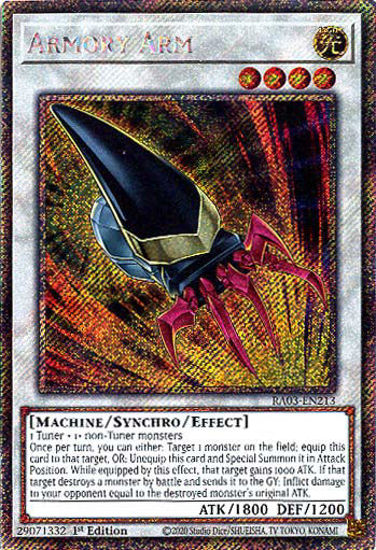 Armory Arm - RA03-EN213 - Platinum Secret Rare 1st Edition