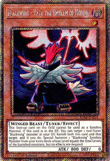 Blackwing - Vayu the Emblem of Honor - RA03-EN224 - Platinum Secret Rare 1st Edition