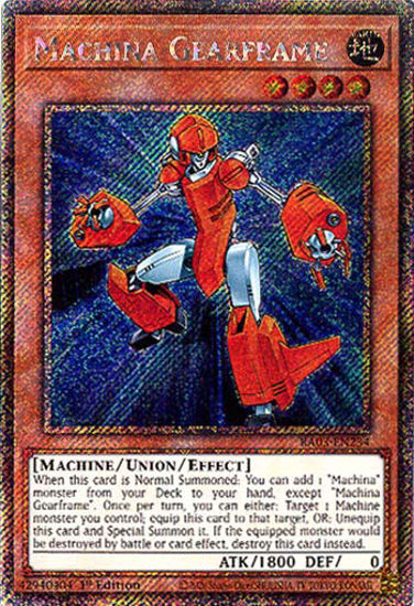 Machina Gearframe - RA03-EN234 - Platinum Secret Rare 1st Edition