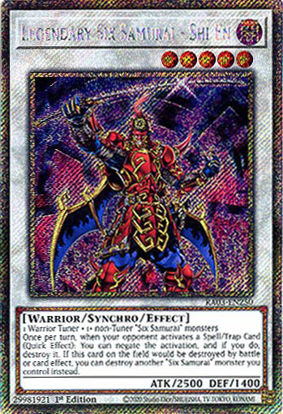 Legendary Six Samurai - Shi En - RA03-EN250 - Platinum Secret Rare 1st Edition