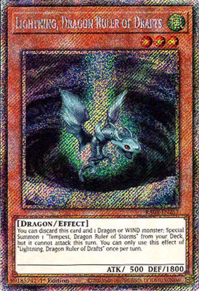 Lightning, Dragon Ruler of Drafts - RA03-EN257 - Platinum Secret Rare 1st Edition