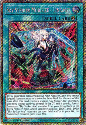 Sky Striker Mobilize - Linkage! - RA03-EN274 - Platinum Secret Rare 1st Edition