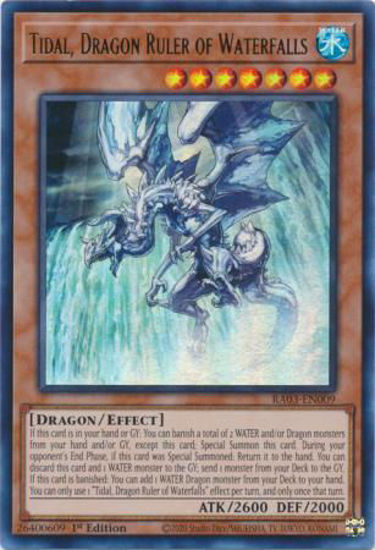 Tidal, Dragon Ruler of Waterfalls - RA03-EN009 - Collector's Rare 1st Edition