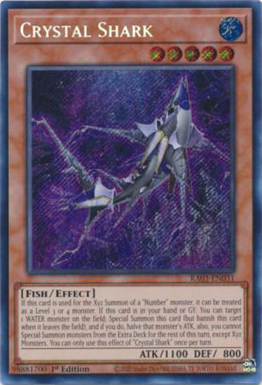 Crystal Shark - RA03-EN031 - Quarter Century Secret Rare 1st Edition