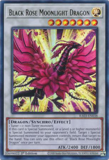 Black Rose Moonlight Dragon - RA03-EN038 - Quarter Century Secret Rare 1st Edition