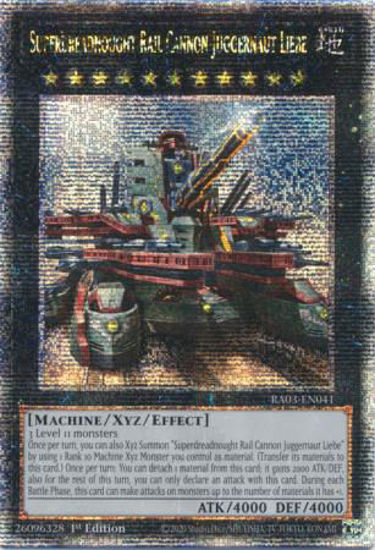 Superdreadnought Rail Cannon Juggernaut Liebe (Alt Art) - RA03-EN041 - Quarter Century Secret Rare 1st Edition