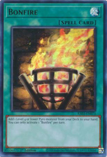 Bonfire - RA03-EN073 - Quarter Century Secret Rare 1st Edition