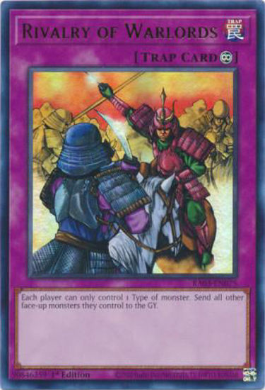 Rivalry of Warlords - RA03-EN075 - Quarter Century Secret Rare 1st Edition