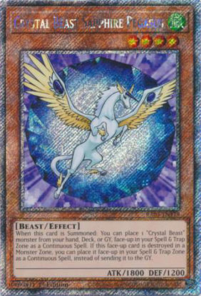 Crystal Beast Sapphire Pegasus - RA03-EN179 - Quarter Century Secret Rare 1st Edition