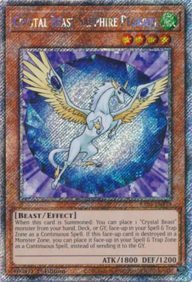 Crystal Beast Sapphire Pegasus - RA03-EN179 - Quarter Century Secret Rare 1st Edition