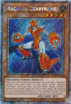 Machina Gearframe - RA03-EN234 - Quarter Century Secret Rare 1st Edition