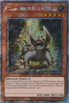 Reactan, Dragon Ruler of Pebbles - RA03-EN254 - Quarter Century Secret Rare 1st Edition