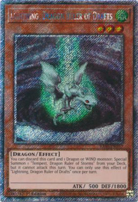 Lightning, Dragon Ruler of Drafts - RA03-EN257 - Quarter Century Secret Rare 1st Edition