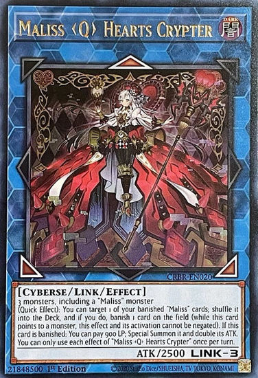 Maliss Q Hearts Crypter - CRBR-EN020 - Ultra Rare 1st Edition