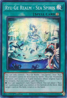 Ryu-Ge Realm - Sea Spires - CRBR-EN038 - Super Rare 1st Edition