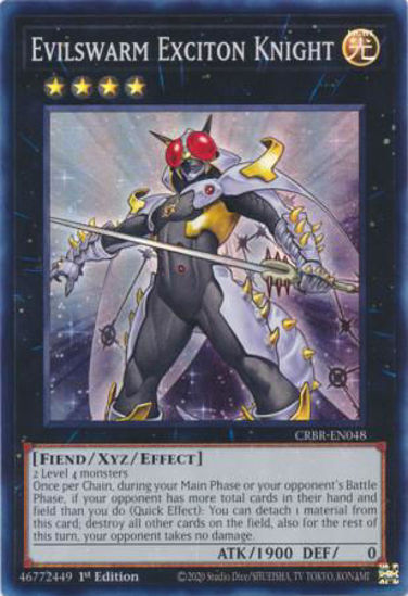 Evilswarm Exciton Knight - CRBR-EN048 - Super Rare 1st Edition