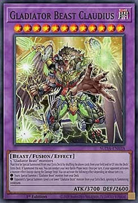 Gladiator Beast Claudius - SUDA-EN038 - Super Rare 1st Edition